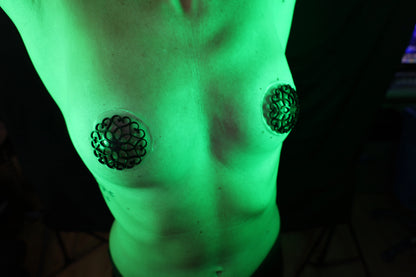 Nippel Cover Blume Schwarz