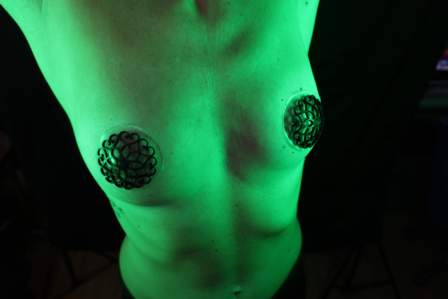 Nippel Cover Blume Schwarz