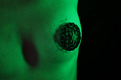 Nippel Cover Blume Schwarz