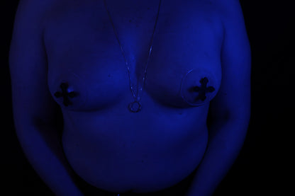 Nippel Cover Kreuz Schwarz