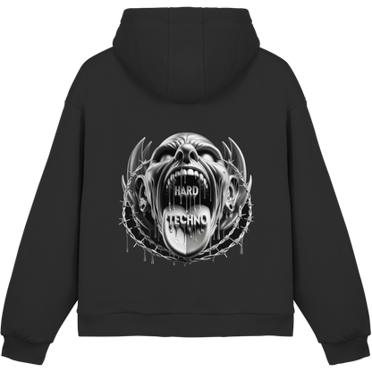 Hard Techno Shout - Fluffy Boxcut Hoodie
