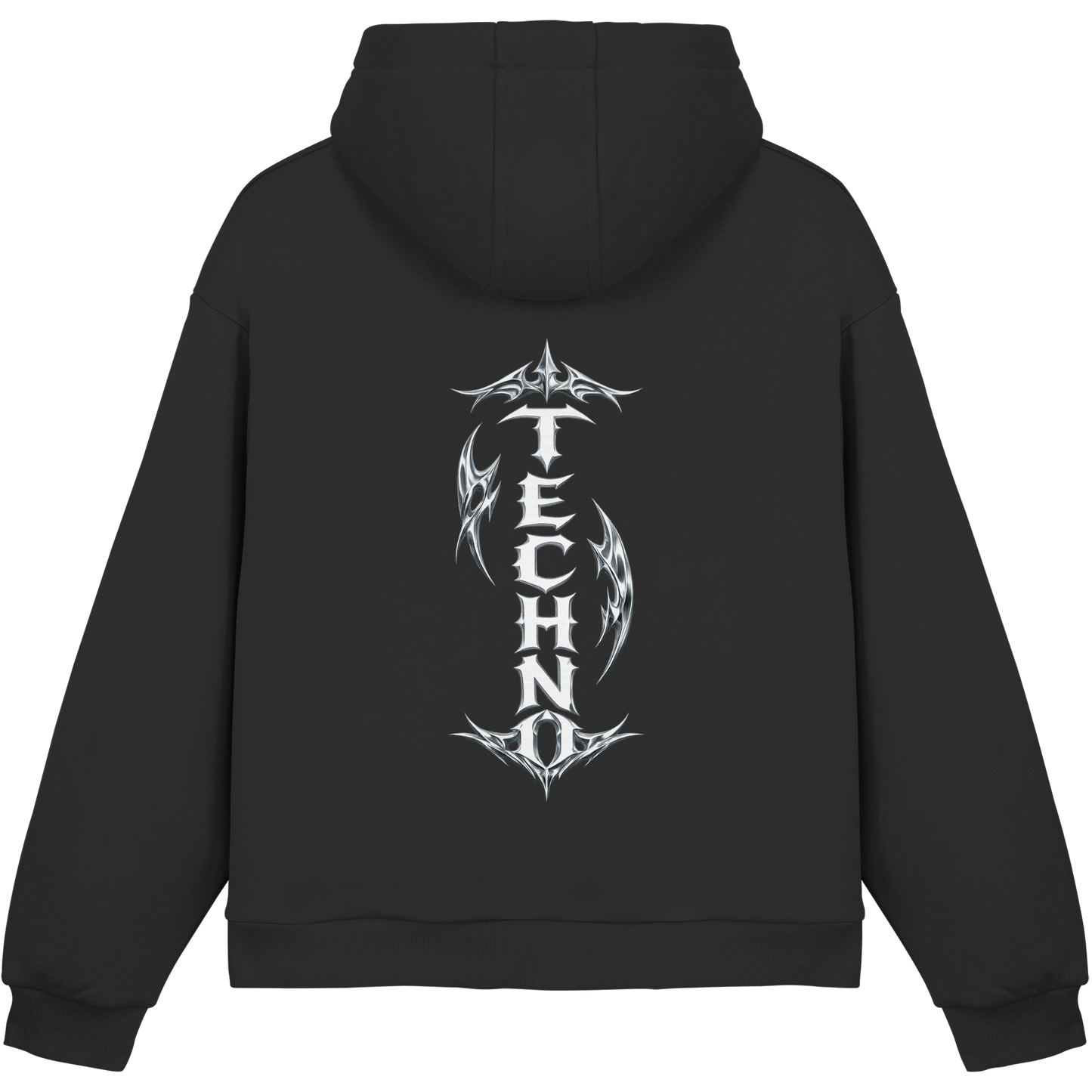 Techno Tribal Core - Fluffy Boxcut Hoodie