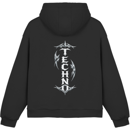 Techno Tribal Core - Fluffy Boxcut Hoodie