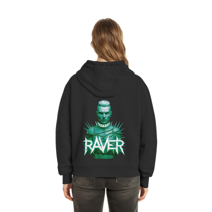 Green Raverboy - Fluffy Boxcut Hoodie