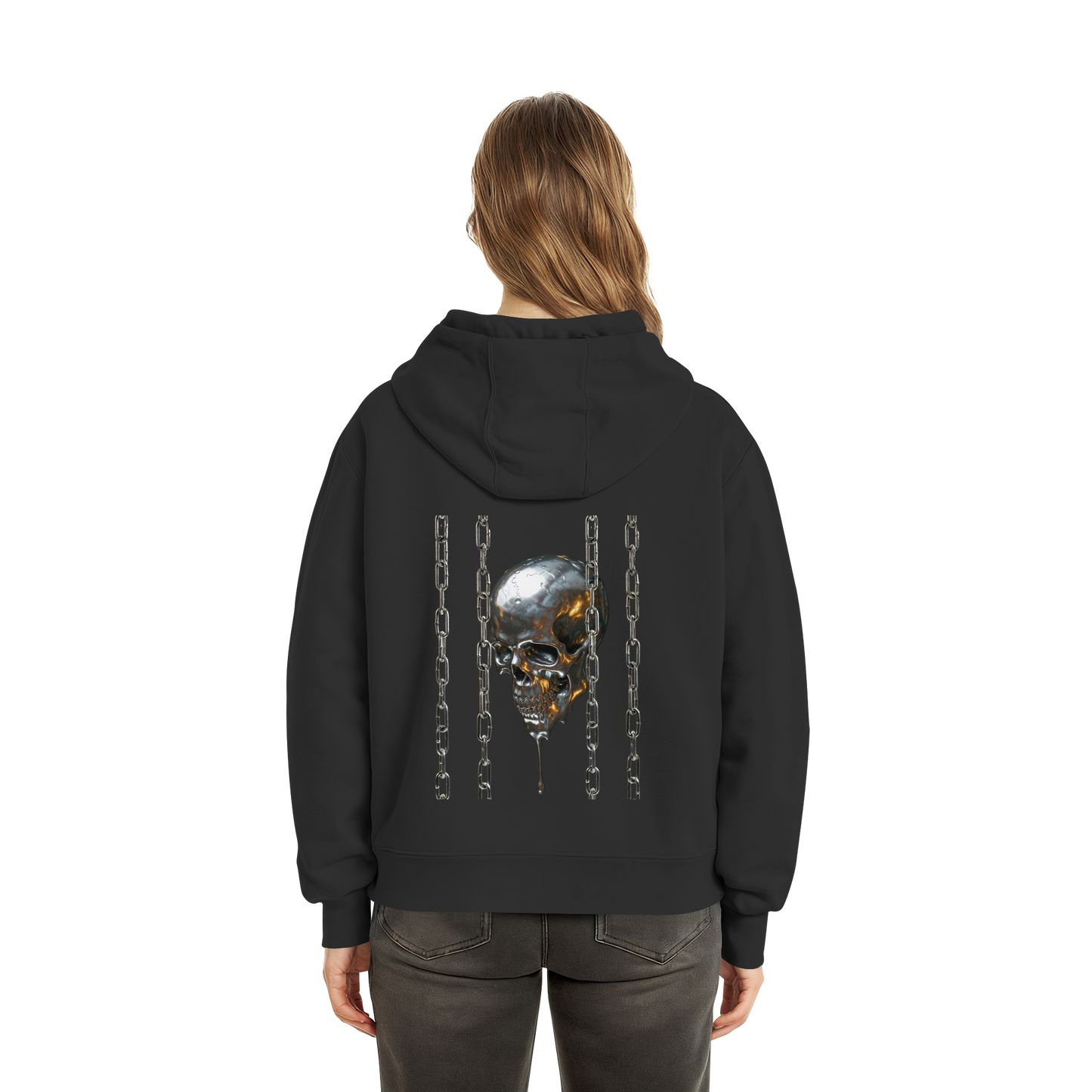 Melting Skull - Fluffy Boxcut Hoodie