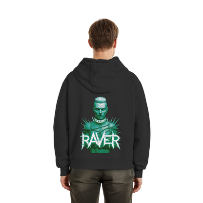 Green Raverboy - Fluffy Boxcut Hoodie