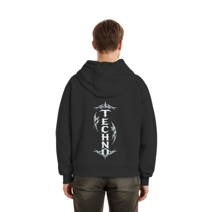 Techno Tribal Core - Fluffy Boxcut Hoodie