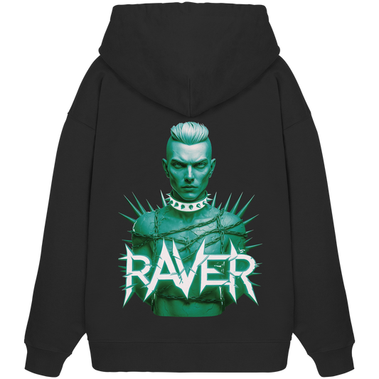 Green Raverboy - Organic Oversize Hoodie