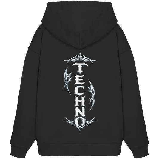 Techno Tribal Core - Organic Oversize Hoodie