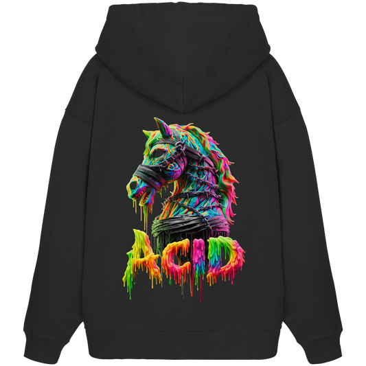 ACID HORSE - Biologische Oversized Trui met Capuchon
