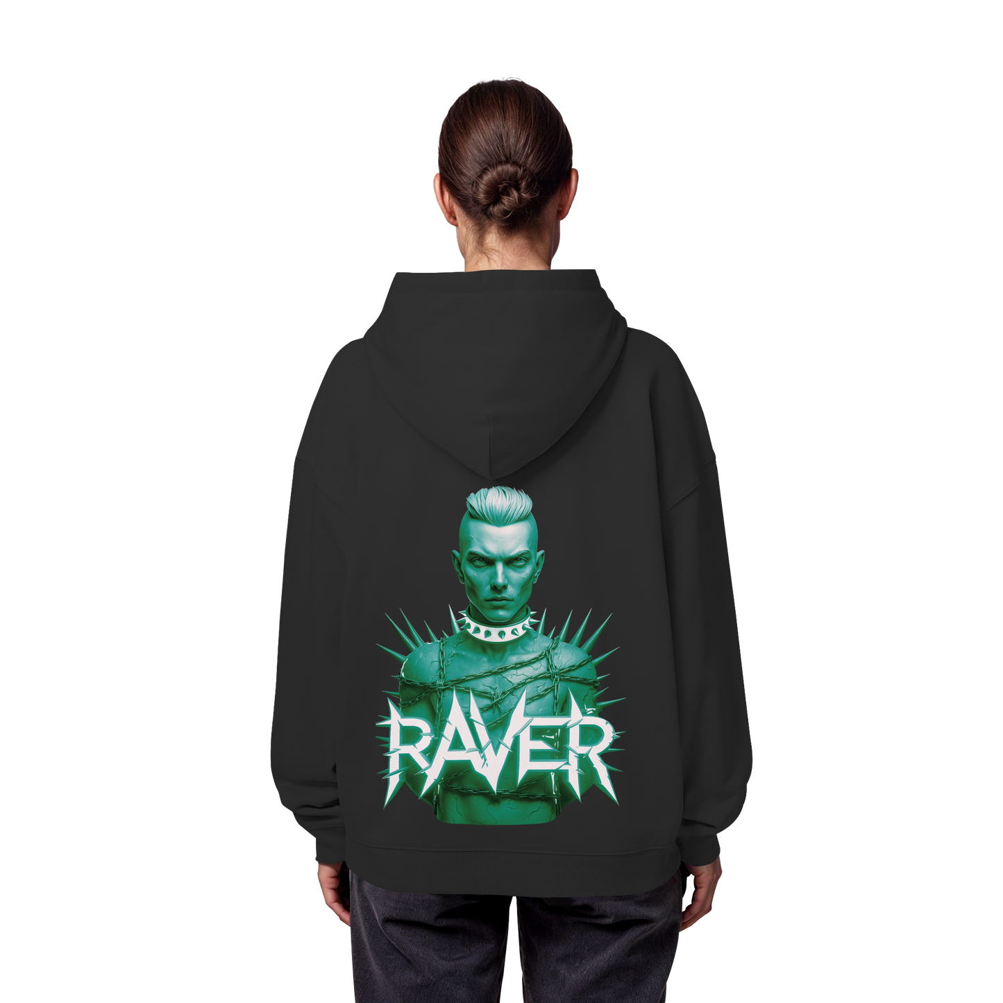 Green Raverboy - Organic Oversize Hoodie