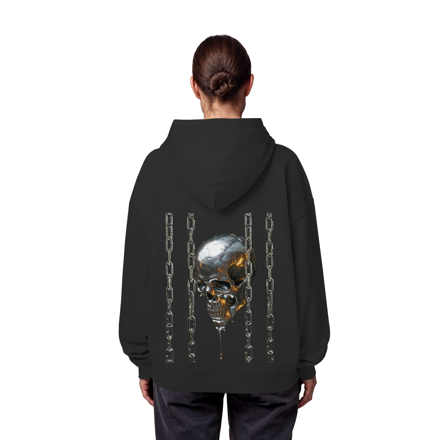 Melting Skull - Organic Oversize Hoodie