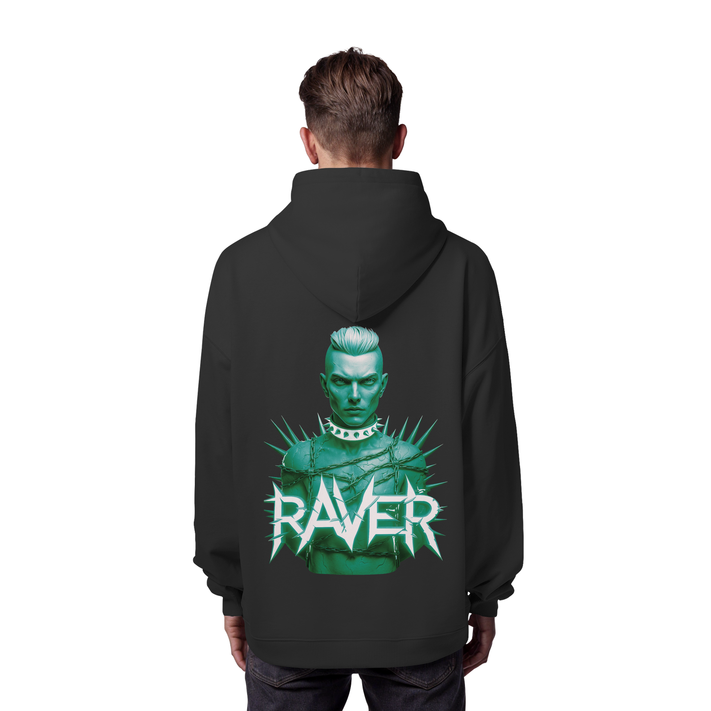Green Raverboy - Organic Oversize Hoodie