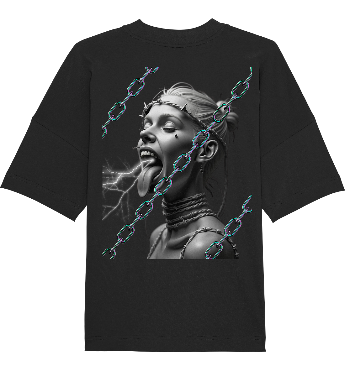 Kinky Flash -(Backprint) Organic Oversize Shirt