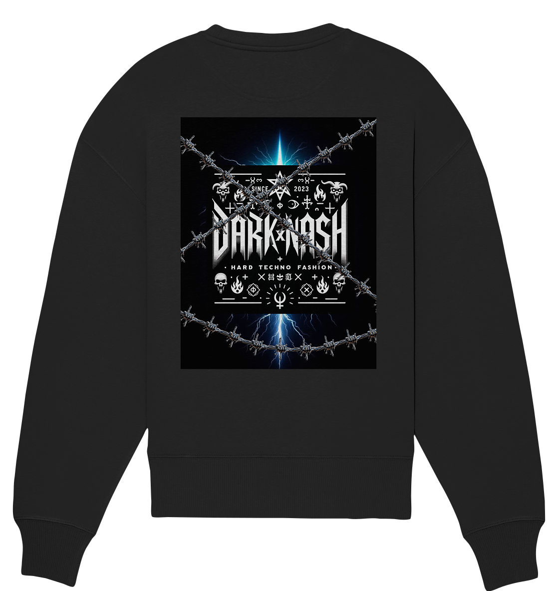 DARKXNASH  Stacheldraht (Backprint) - Organic Oversize Sweatshirt