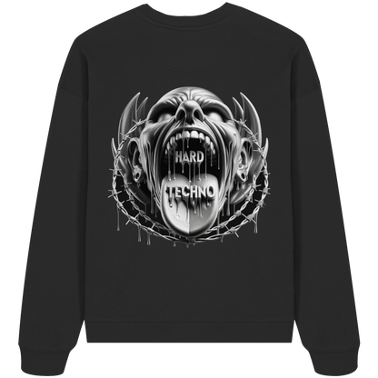Hard Techno Shout - Organic Oversized Sweatshirt