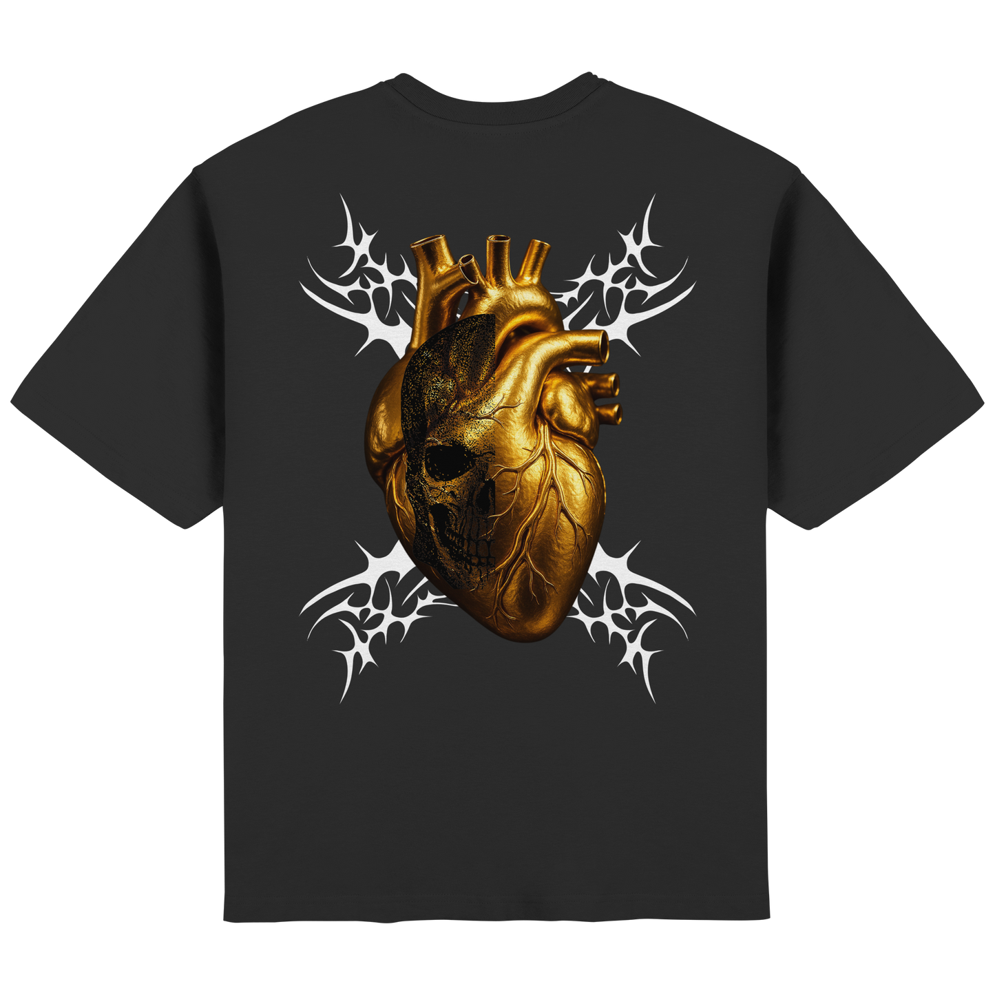 Golden Raver Heart - Streetwear Oversized T-Shirt