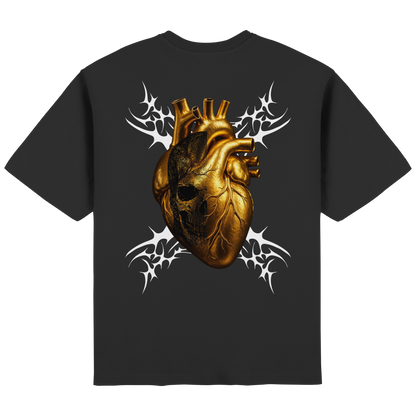 Golden Raver Heart - Streetwear Oversized T-Shirt