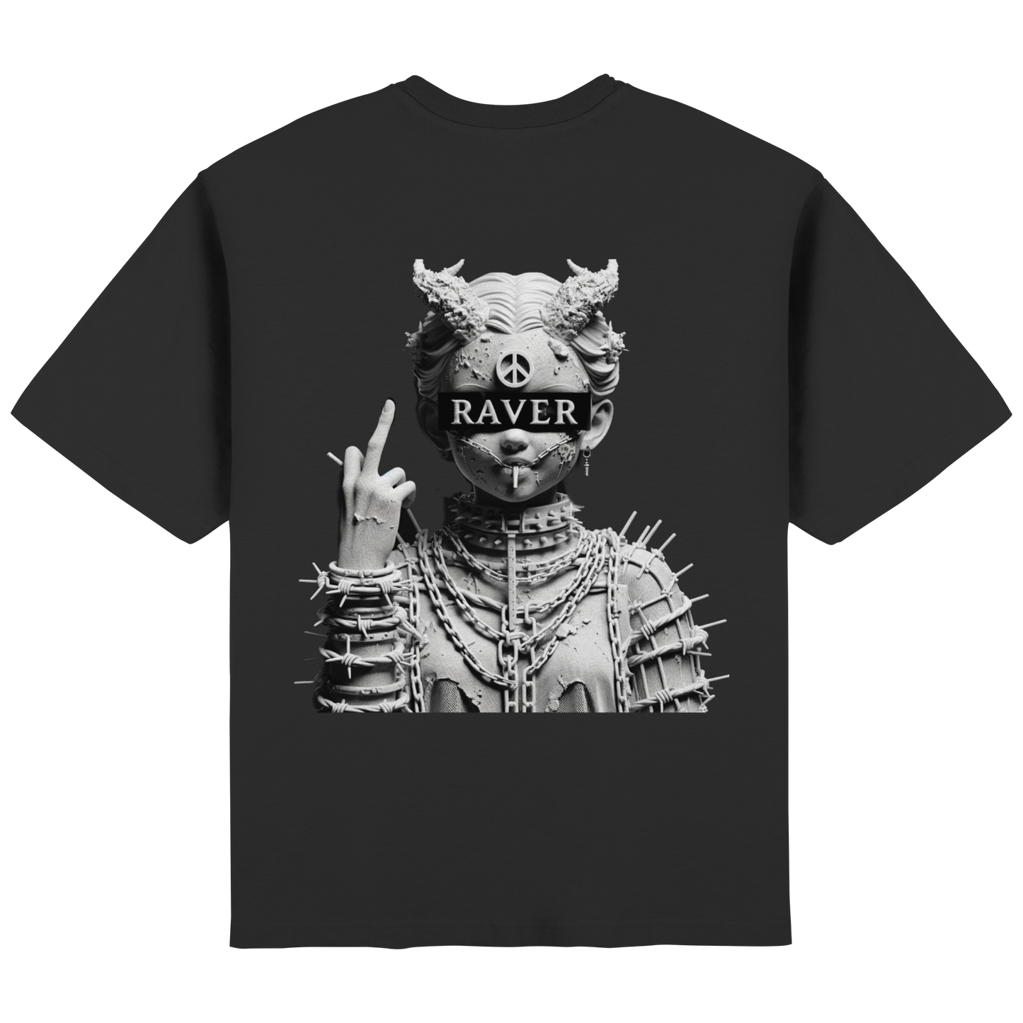 PEACE & CHAINS - Streetwear Oversized T-Shirt