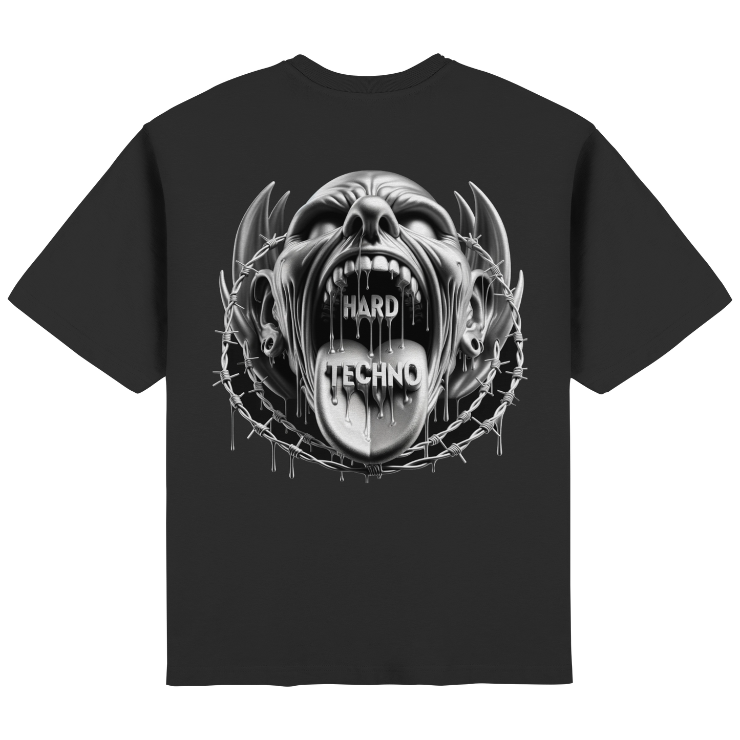 Hard Techno Shout - Streetwear Oversized T-Shirt