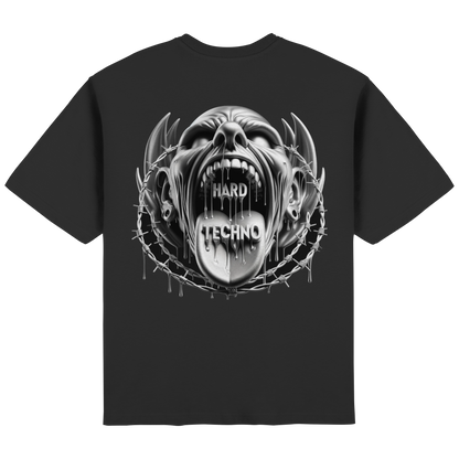 Hard Techno Shout - Streetwear Oversized T-Shirt