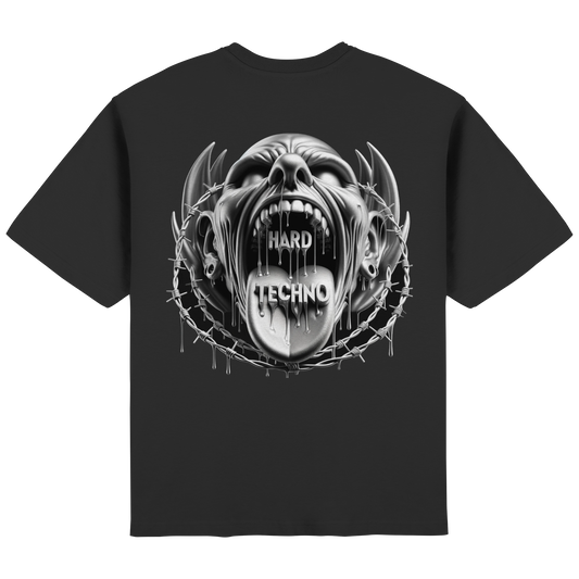 Hard Techno Shout - Streetwear Oversized T-Shirt