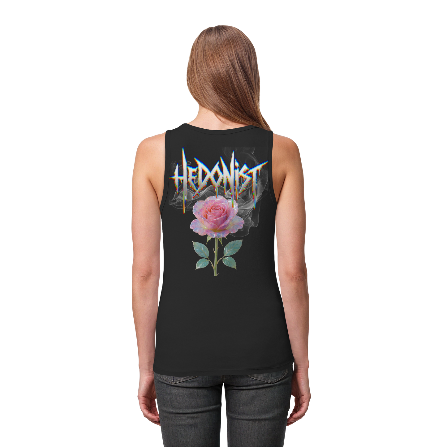 Hedonistic Rose - Womens Organic Fitted Tank Top