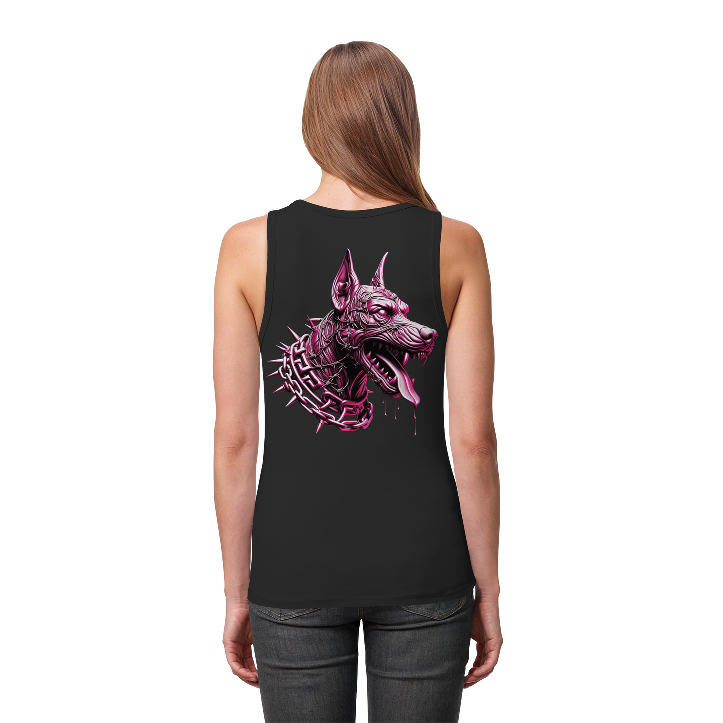 Cybernetic Dog - Womens Organic Fitted Tank Top
