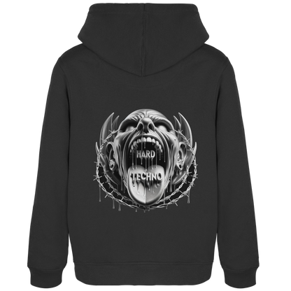 Hard Techno Shout - Womens Organic Hoodie B&C