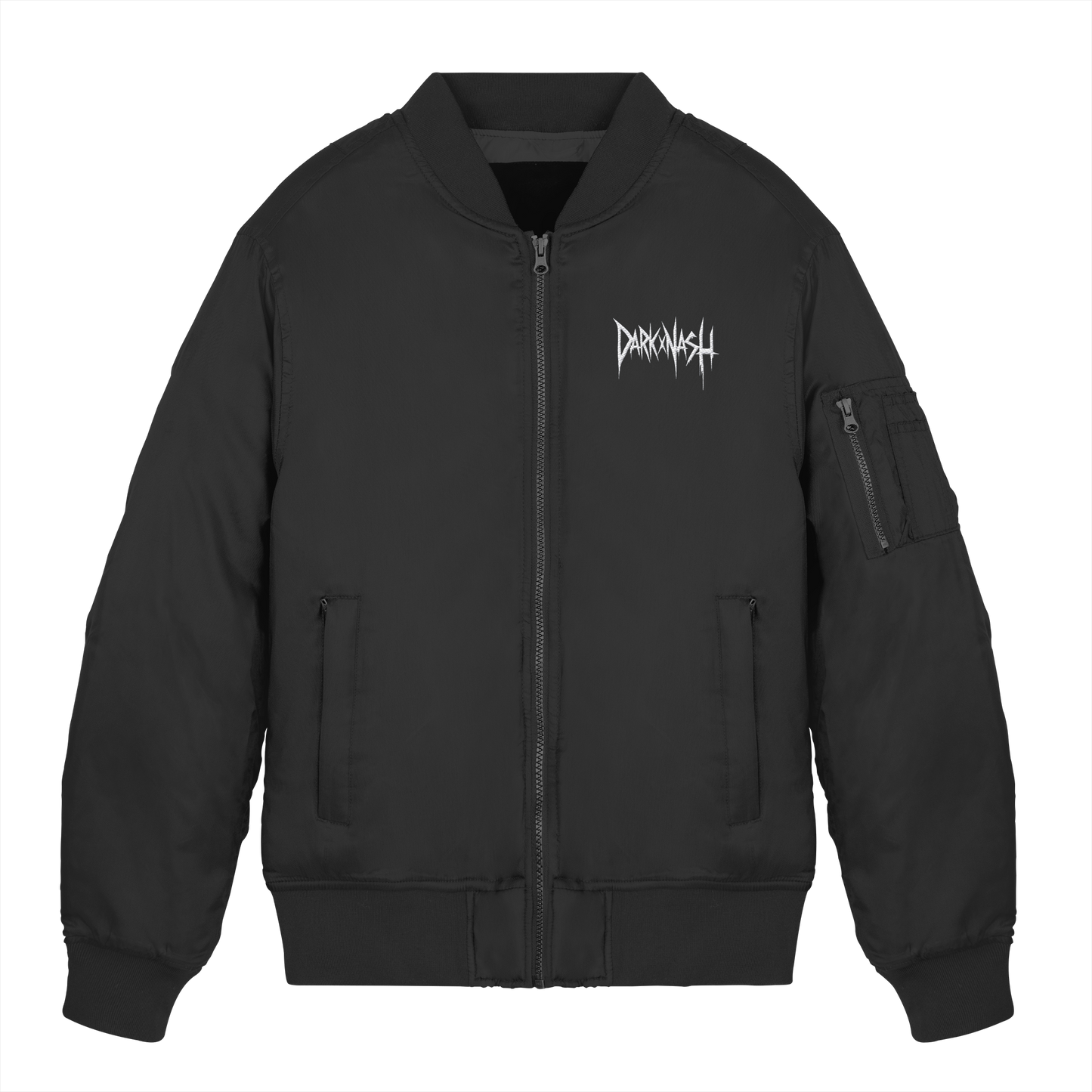 Schwarze DARKXNASH Bomberjacke