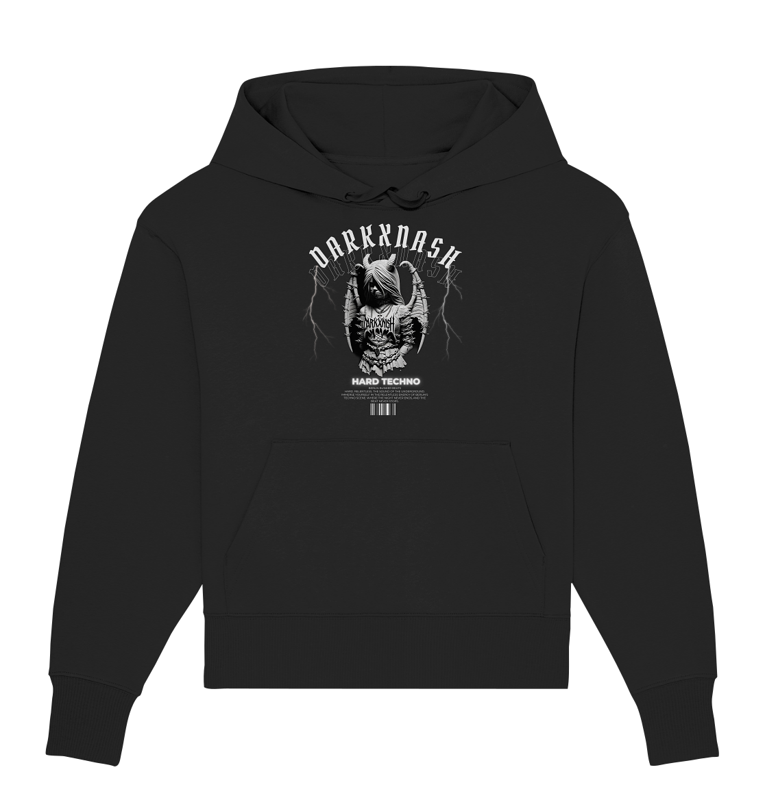 Techno Seraphim: The Angel of Underground Sounds - Organic Oversize Hoodie