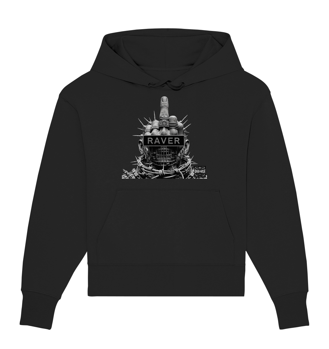 Cyber Raver Armor - Organic Oversize Hoodie