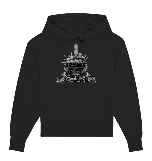 Cyber Raver Armor - Organic Oversize Hoodie