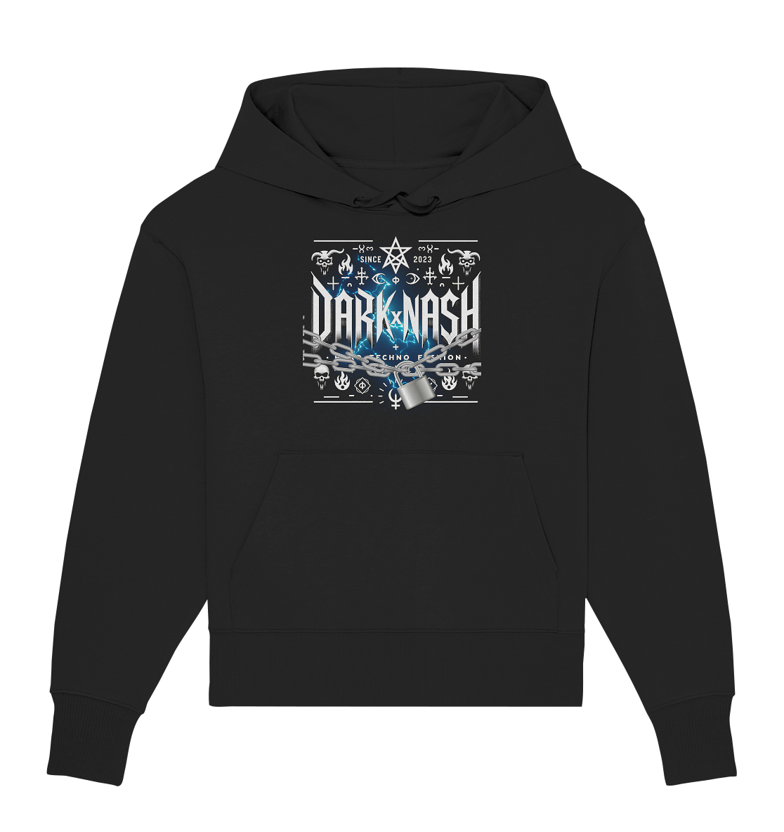 Rebel Pulse (Backprint) - Organic Oversized Hoodie