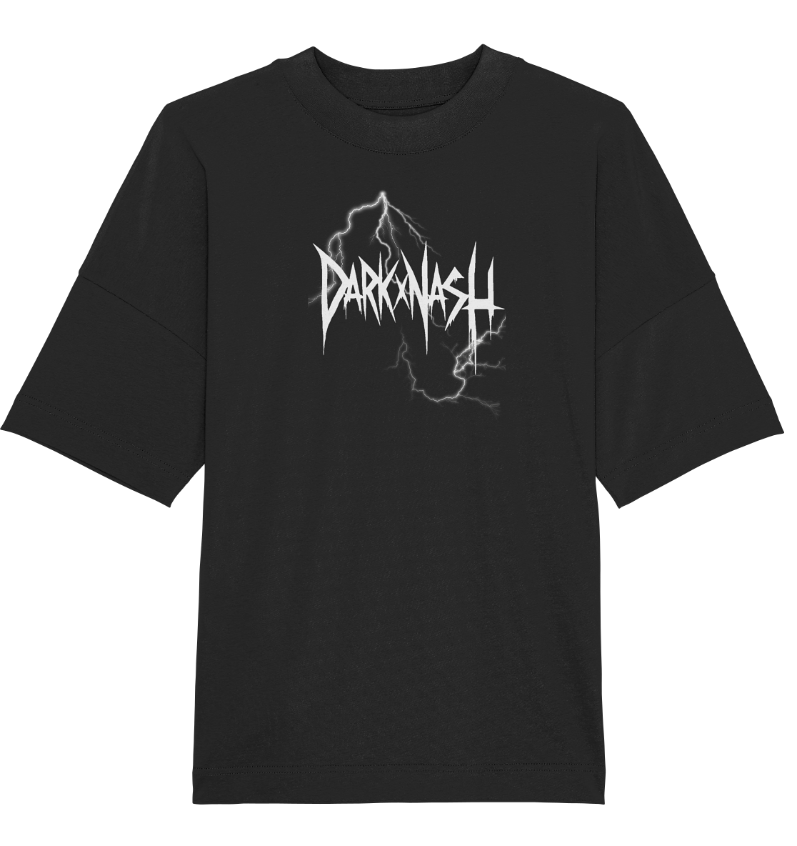 BDSM Techno Fusion – Stacheldraht Embrace Flash (Backprint) - Organic Oversize Shirt