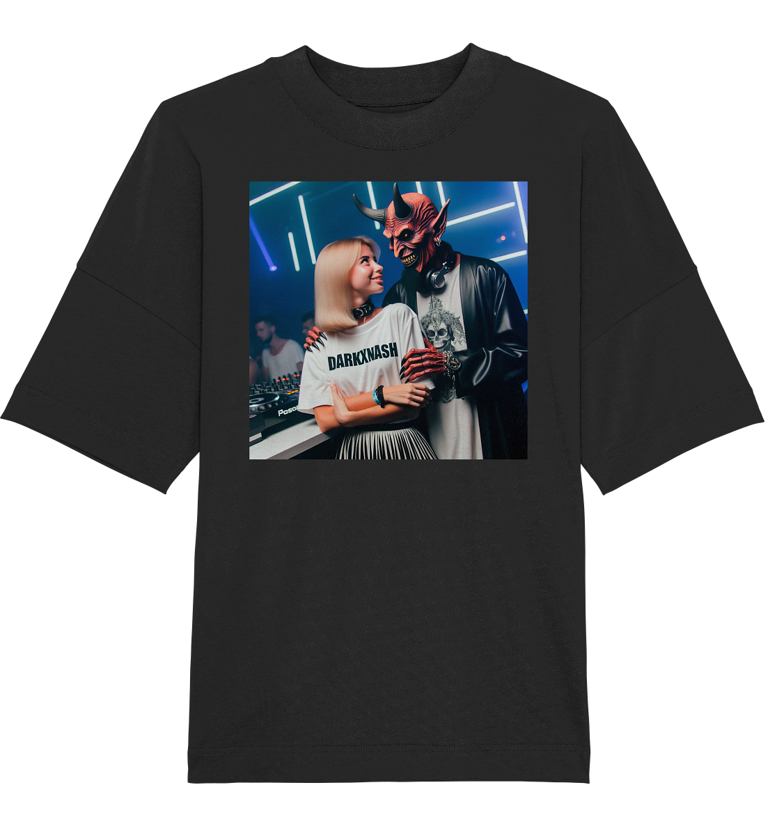 Dark Beat Dämon Techno-Shirt - Organic Oversize Shirt