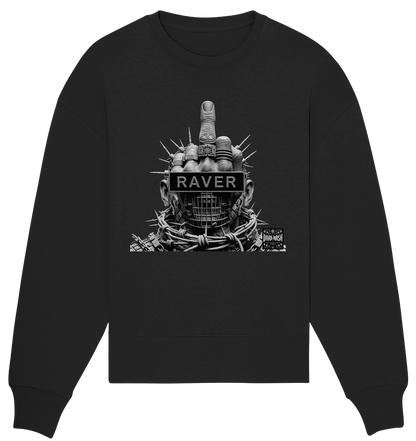 Cyber Raver Armor - Organic Oversize Sweatshirt