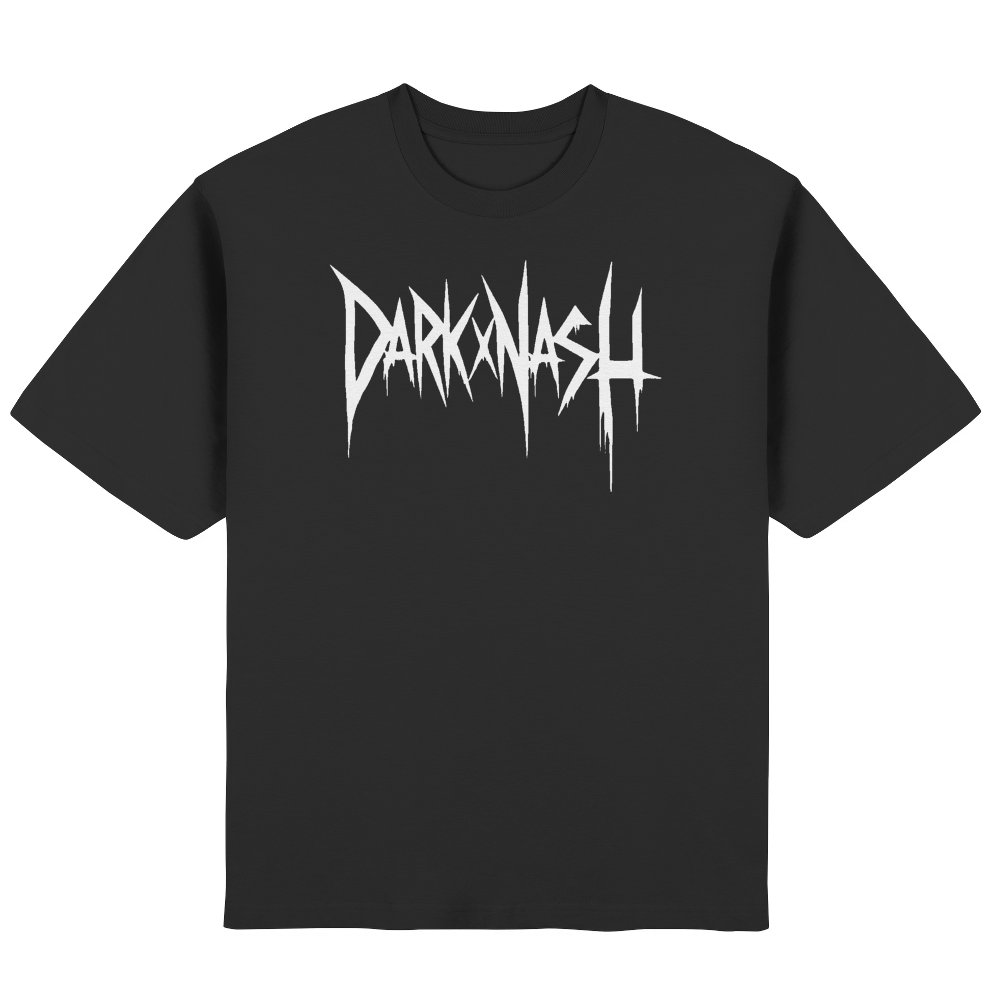 Schwarzes Oversize T-Shirt mit DarkXNash Frontprint