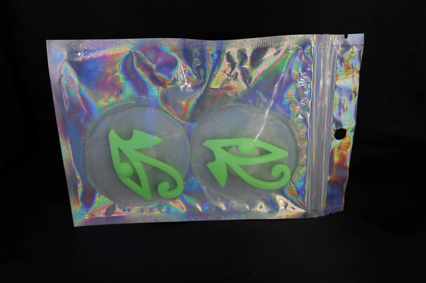 Nippel Cover Auge Neon Grün Leichtend