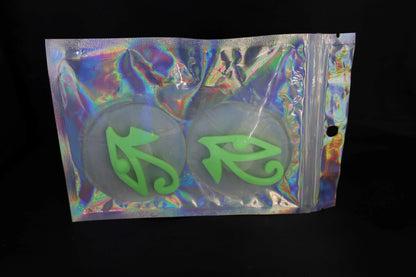 Nippel Cover Auge Neon Grün Leichtend