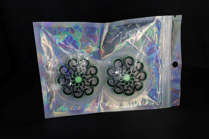 Nippel Cover Blume Grün Leuchtend