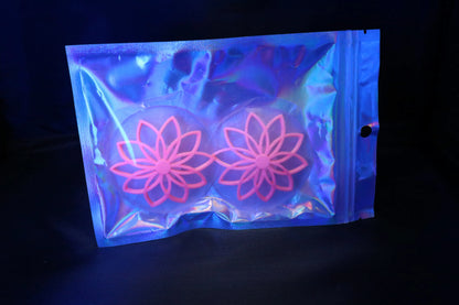 Nippel Cover Blume Neon Pink leuchtend