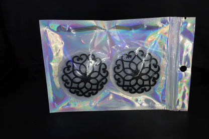 Nippel Cover Blume Schwarz