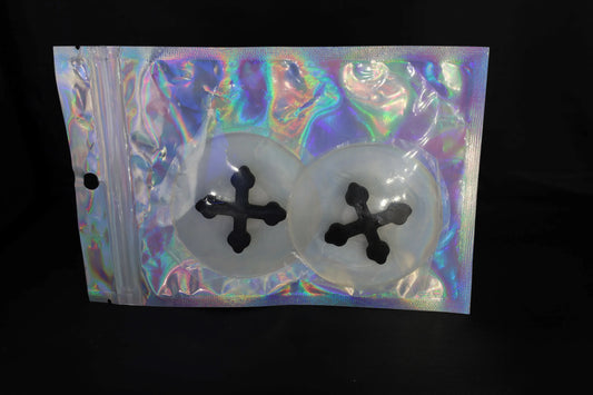 Nippel Cover Kreuz Schwarz